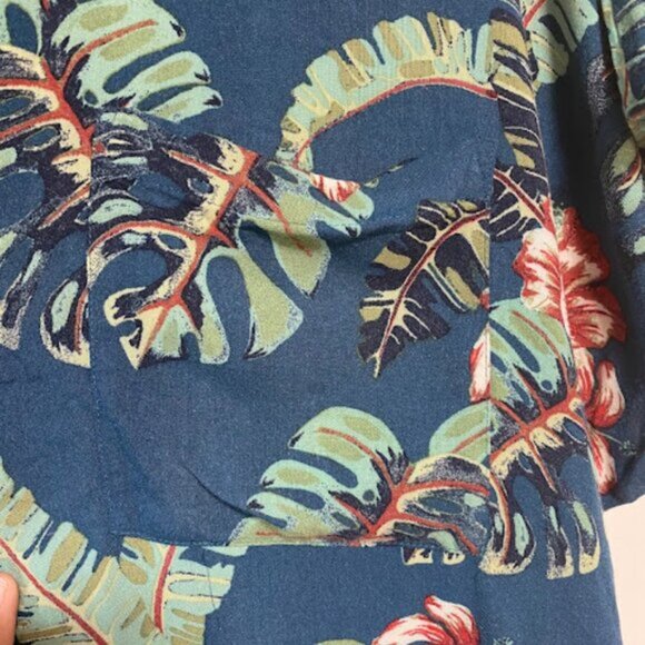 Wilfred Free Tropical Leaf Cropped Camp Shirt & Shorts Set Size M - Picture 13 of 15
